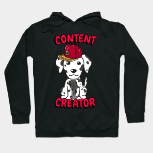 Cute dalmatian dog is a content creator Hoodie